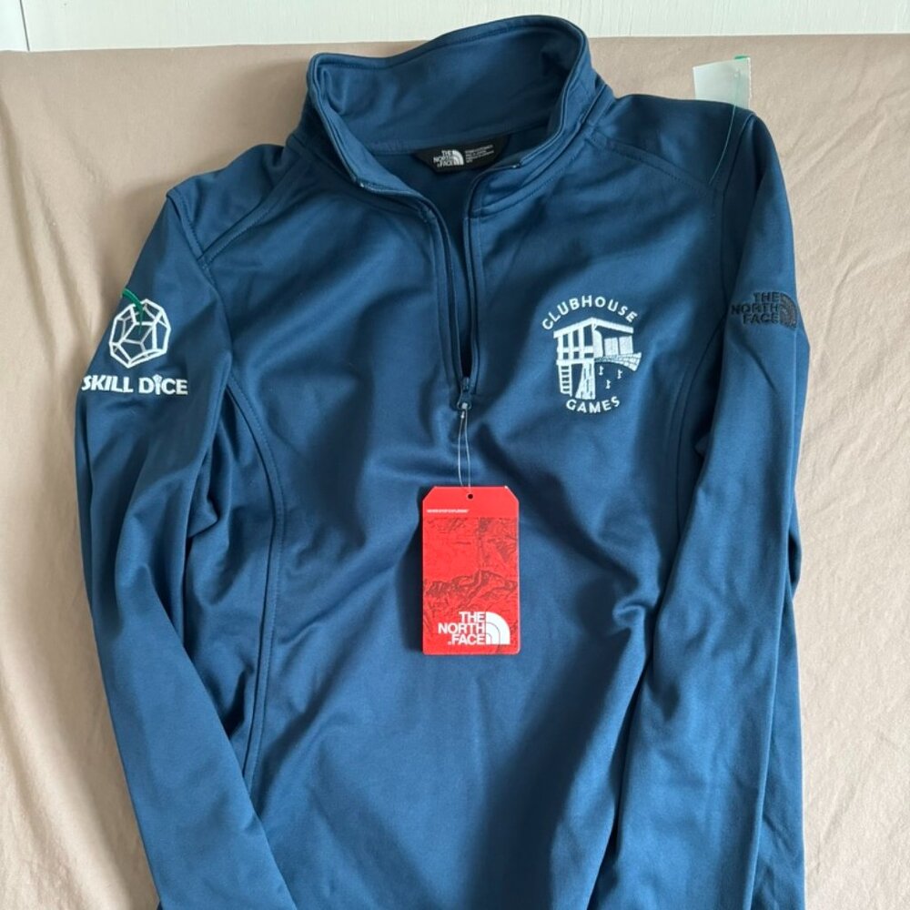 The North Face 1/4 zip jacket blue Women's pullover Medium Golf sporty‎ fleece